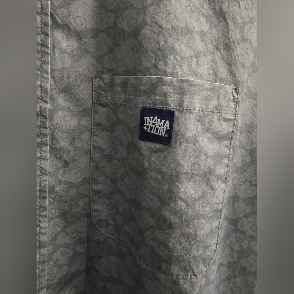 In4mation "Clouds" Patterned Gray Shirt